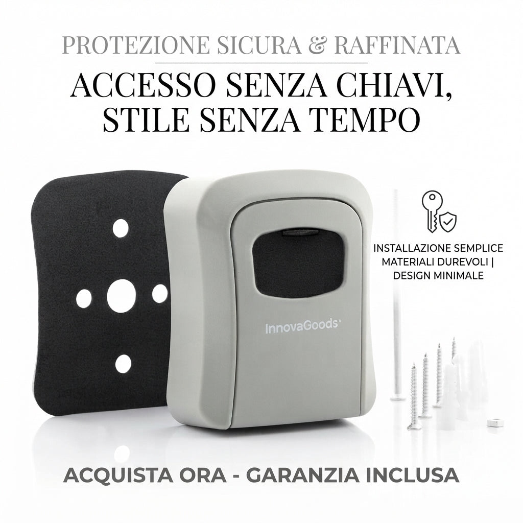 Block™ - Cassetta di Sicurezza Portachiavi a Muro con Codice