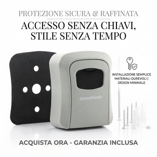 Block™ - Cassetta di Sicurezza Portachiavi a Muro con Codice