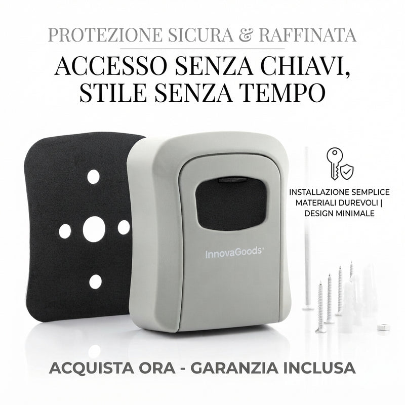 Block™ - Cassetta di Sicurezza Portachiavi a Muro con Codice